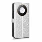 For Honor X9c Smart / X60 5G Honeycomb Dot Texture Leather Phone Case(Silver) - 3