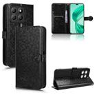For Honor X8c 4G Honeycomb Dot Texture Leather Phone Case(Black) - 1