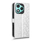 For Honor 400 Lite Honeycomb Dot Texture Leather Phone Case(Silver) - 3