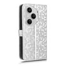 For Honor 400 Pro Global 160.8mm Honeycomb Dot Texture Leather Phone Case(Silver) - 3