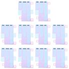 For iPhone 16 Pro Max 10pcs Battery Adhesive Tape Stickers - 1