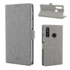 For Huawei Y6p ViLi Side Button Magnetic Suction Type Shockproof TPU + PU Horizontal Flip Protective Case with Card Slot & Holder & Wallet(Grey) - 1