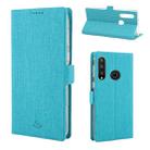 For Huawei Y7p / P40 lite E ViLi Side Button Magnetic Suction Type Shockproof TPU + PU Horizontal Flip Protective Case with Card Slot & Holder & Wallet(Blue) - 1