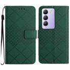 For vivo Y200e 5G/Y100 5G IDN/V30 Lite 5G India Rhombic Grid Texture Leather Phone Case(Green) - 1