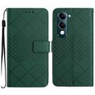 For vivo Y04 4G / Y29s 5G Rhombic Grid Texture Leather Phone Case(Green) - 1