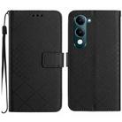 For vivo Y04 4G / Y29s 5G Rhombic Grid Texture Leather Phone Case(Black) - 1