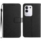 For vivo Y29 4G Global Rhombic Grid Texture Leather Phone Case(Black) - 1