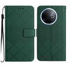 For vivo Y39 5G Global Rhombic Grid Texture Leather Phone Case(Green) - 1