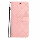 For vivo V60 5G Rhombic Grid Texture Leather Phone Case(Pink) - 2