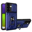 For Samsung Galaxy S24 5G Sliding Camshield TPU+PC Phone Case with Card Slot(Blue) - 1