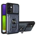 For Samsung Galaxy S23 FE Sliding Camshield TPU+PC Phone Case with Card Slot(Grey) - 1