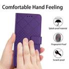 For Samsung Galaxy A52 / A52s Rhombic Grid Texture Leather Phone Case(Purple) - 3