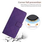 For Samsung Galaxy A52 / A52s Rhombic Grid Texture Leather Phone Case(Purple) - 6