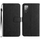 For Samsung Galaxy S20 FE 4G / 5G / 2022 Rhombic Grid Texture Leather Phone Case(Black) - 1