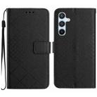 For Samsung Galaxy S24+ 5G Rhombic Grid Texture Leather Phone Case(Black) - 1