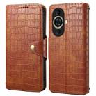For Huawei nova 11 Denior Crocodile Texture Oil Edge Leather Phone Case(Brown) - 1