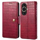 For Huawei nova 11 Denior Crocodile Texture Oil Edge Leather Phone Case(Rose Red) - 1