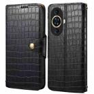 For Huawei nova 11 Denior Crocodile Texture Oil Edge Leather Phone Case(Black) - 1