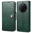 For Huawei Mate 50 Pro Denior Crocodile Texture Oil Edge Leather Phone Case(Green) - 1