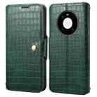 For Huawei Mate 40 Pro Denior Crocodile Texture Oil Edge Leather Phone Case(Green) - 1