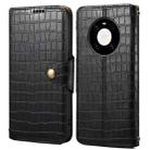 For Huawei Mate 40 Pro Denior Crocodile Texture Oil Edge Leather Phone Case(Black) - 1