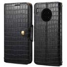 For Huawei Mate 30 Denior Crocodile Texture Oil Edge Leather Phone Case(Black) - 1