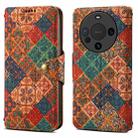 For Huawei Mate 60 Pro / Mate 60 Pro+ Denior Flower Language Series Cork Fabric Oil Edge Leather Phone Case(Winter) - 1