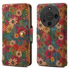 For Huawei Mate 60 Denior Flower Language Series Cork Fabric Oil Edge Leather Phone Case(Spring) - 1
