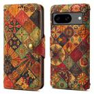 For Google Pixel 7 Denior Flower Language Series Cork Fabric Oil Edge Leather Phone Case(Summer) - 1