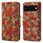 For Google Pixel 6 Denior Flower Language Series Cork Fabric Oil Edge Leather Phone Case(Summer) - 1