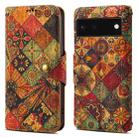 For Google Pixel 6 Denior Flower Language Series Cork Fabric Oil Edge Leather Phone Case(Autumn) - 1