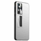 For Huawei P40 Pro Frosted Metal Hybrid TPU Holder Phone Case(Silver) - 1