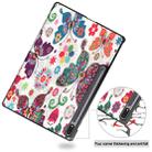 For Samsung Galaxy Tab S8+ / Tab S8 Plus /  Tab S7 FE / Tab S7+ Custer Painted PU Leather Case with Sleep / Wake-up Function & 3-Fold Holder(Color Butterfly) - 9