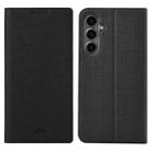 For Samsung Galaxy S23 FE 5G ViLi DMX Series TPU + PU Leather Magnetic Phone Case(Black) - 1