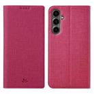 For Samsung Galaxy S23 FE 5G ViLi DMX Series TPU + PU Leather Magnetic Phone Case(Rose Red) - 1