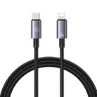 USAMS US-SJ662 Type-C To 8 Pin 30W Fast Charge Data Cable, Length: 1.2m(Black) - 1