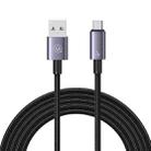 USAMS US-SJ670 USB To Micro USB 2A Fast Charge Data Cable, Length: 2m(Black) - 1