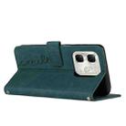 For Infinix Hot 50i Skin Feel Heart Embossed Leather Phone Case with Long Lanyard(Green) - 3