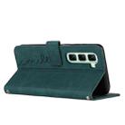 For Infinix Hot 50 Pro+ 4G Skin Feel Heart Embossed Leather Phone Case with Long Lanyard(Green) - 3