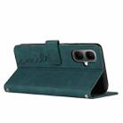 For Infinix Smart 10 4G Skin Feel Heart Embossed Leather Phone Case with Long Lanyard(Green) - 3