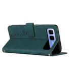 For Infinix Smart 10 Plus 4G Skin Feel Heart Embossed Leather Phone Case with Long Lanyard(Green) - 3