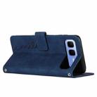 For Infinix Smart 10 Plus 4G Skin Feel Heart Embossed Leather Phone Case with Long Lanyard(Blue) - 3