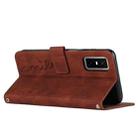 For Infinix GT 30 Pro Skin Feel Heart Embossed Leather Phone Case with Long Lanyard(Brown) - 3