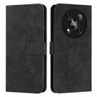 For itel RS4 Skin Feel Heart Embossed Leather Phone Case with Long Lanyard(Black) - 1