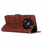 For itel RS4 Skin Feel Heart Embossed Leather Phone Case with Long Lanyard(Brown) - 3