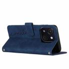For itel A50C Skin Feel Heart Embossed Leather Phone Case with Long Lanyard(Blue) - 3