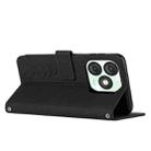 For itel A50 Skin Feel Heart Embossed Leather Phone Case with Long Lanyard(Black) - 3