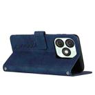 For itel A50 Skin Feel Heart Embossed Leather Phone Case with Long Lanyard(Blue) - 3