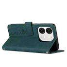 For itel A80 Skin Feel Heart Embossed Leather Phone Case with Long Lanyard(Green) - 3
