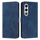 For itel S25 Skin Feel Heart Embossed Leather Phone Case with Long Lanyard(Blue) - 1